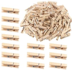 Dailygoods- Mini Wasknijpers 100 Stuks - Houten Klemmen - Herbruikbaar - Weerbestendig - Multifunctioneel - Milieuvriendelijk — thumbnail 1