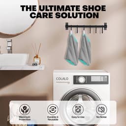 Dailygoods - 2 waszakken voor schoenen en waszak, schoenenzak met ritssluiting, microvezel, schoenbescherming, wasnet voor wasgoed, kleding, ondergoed — thumbnail 5