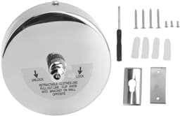 Dailygoods- Waslijn Zware Kwaliteit - Intrekbaar - Roestvrij Staal - Veiligheidsmechanisme - Voor Binnen/Buiten - 3,8 m Lengte - Kledingdrooglijn — thumbnail 5