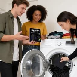 Textielverf Zwart - Kleurbehoud Verf - Kleding Opfrissen - Actieve Kool Technologie - 10 Stuks - Zwart — thumbnail 5
