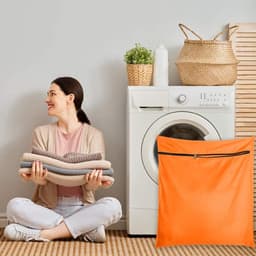 Waszak - Kleding beschermer - Wasmachine bescherming - Duurzaam polyester - 65x70cm - Cyaan — thumbnail 2