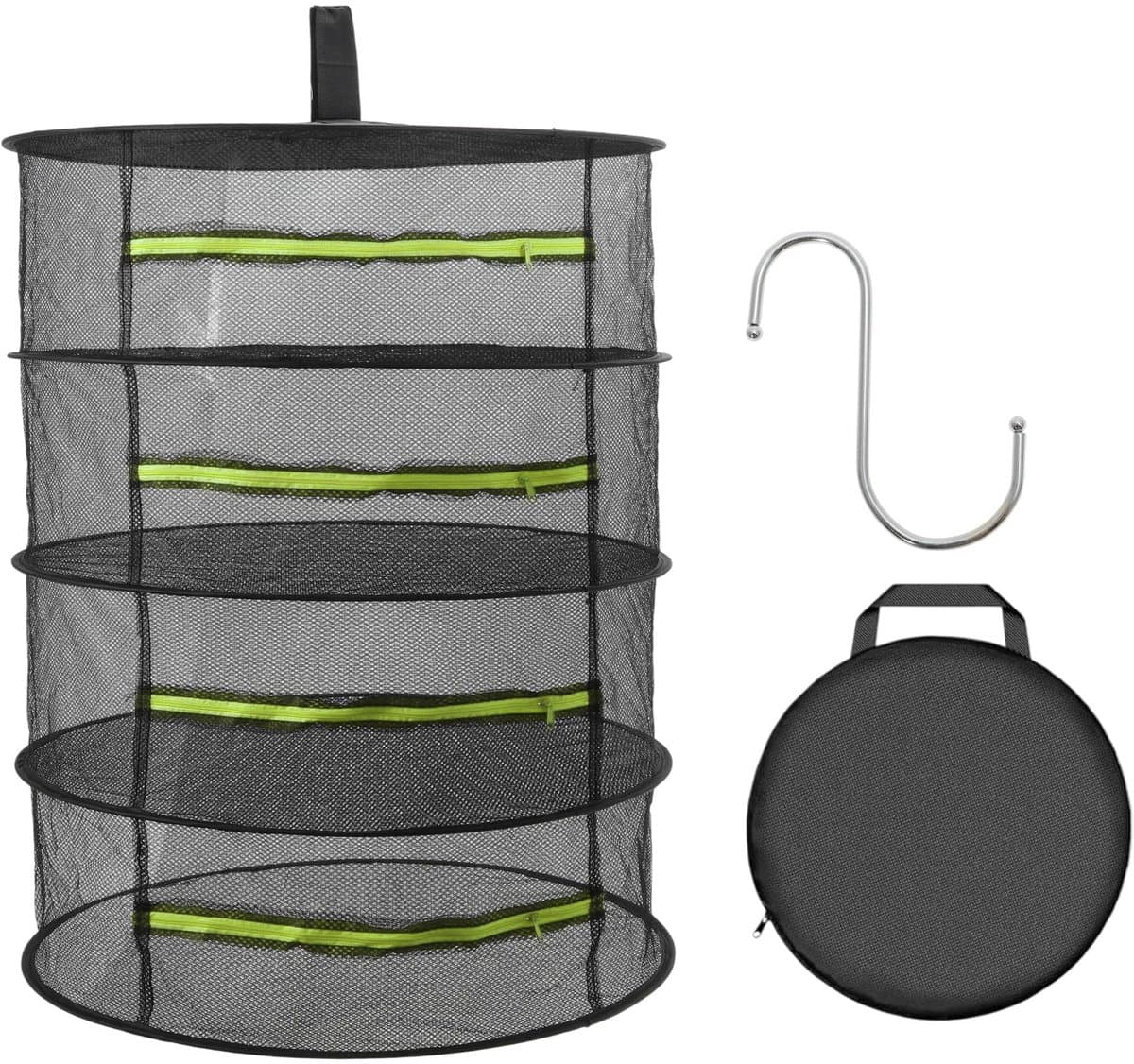 Dailygoods- Kruidendroogrek 4-laags - Opvouwbaar Droognet - Duurzaam Netstof - Voor Kruiden/Bloemen - Ideaal voor Tuinders - Stabiliteit bij Volledige Belasting - Planten Droger — afbeelding 1