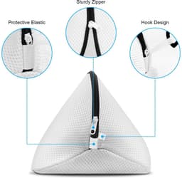Dailygoods - Flintronic Schoenwaszak, 4 stuks herbruikbare netschoenen, waszak met ritssluiting, voor schoenen, wasmachine, schoenentas, voor sneakers, sokken, beha's — thumbnail 3