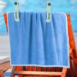 8 stuks - Wasknijpers - Strandhanddoekclips - Sterke winddichte dekenclips - Plastic clips - Kledingclips - Winddichte clips - Oranje en groen - Geschikt voor zonnebaden ligstoelen bij het zwembad zware kleding dekbedden en lakens — thumbnail 3