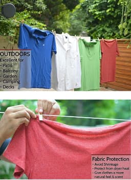 Waslijn - Drooglijn - Kleding Drogen - Automatisch Intrekbaar - 15 Meter - Zilver — thumbnail 3