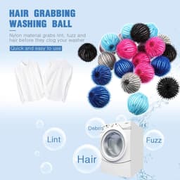 12 Stuks Pluisballen - Huisdierhaar Wasballen - Haarvanger Wasbollen - Wasmachine Huisdierhaarverwijderaar - 6 Kleuren - Ontharing - Verminder Kalkaanslag,Stof en Geuren - Voor Hondenhaar, Dons en Kattenhaar - Voor Wasmachines en Wasdrogers — thumbnail 1