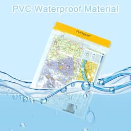 Duidelijke waterdichte tassen groot formaat 3 Pack Set, Waterdichte Pouch Houder voor Document Map Camera Mobiele Telefoon Tablet, past Kajakken Varen Wandelen Strand Watersport — thumbnail 4