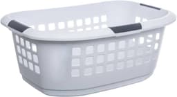 Wasmand, 51 l, wit en grijs — thumbnail 1