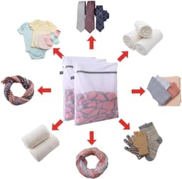 Mesh Waszak voor Wasmachine met Rits, Ideaal voor Delicate Kleding, Lingerie en Kleine Speelgoedstukken, Beschermt en Organiseert Wasgoed tijdens het Wassen en Drogen — thumbnail 5