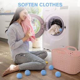 Wasmachine Droger Bal, 6 Pack Wasmachine Wasbal Herbruikbare Wasserij Ballen Drogere Ballen Wasdrogerballen Tijdbesparende Schoonmaakaccessoires Wasdroger Schoon Verzachten Kleding Blauw — thumbnail 5