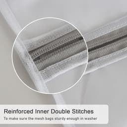 SnelShoppen - 3 Stuks Fijne Wasnetten, Reusable Mesh Laundry Bags voor Kleding, Jassen, Laken, Lingerie, Met Verborgen Rits, Bescherming voor Wasmachi — thumbnail 2