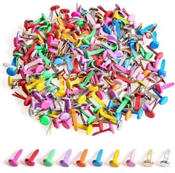 SnelShoppen - 200 Stuks Mini Ronde Vlecht Clips - Kleurrijke Metalen Klemmen voor Scrapbooking, Papercrafts, DIY Creaties en Knutselen - Ideaal voor K — thumbnail 1