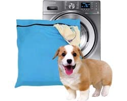 SnelShoppen - Pet Hair Waszak Blauw L, Jumbo Waszak voor Dierenharen, YKK Rits, Ideaal voor Bedtextiel, Dekens en Handdoeken