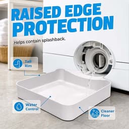 Lekbak wasmachine - Wateropvangbak voor Restwater - Opvangbak - afvoerbak - wateropvangbak voor kelder, woning, camper - wit - 17.8 x 17.8 cm — thumbnail 5