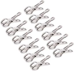 Handdoekclips winddicht, roostervrij staal, set van 12 stuks — thumbnail 1