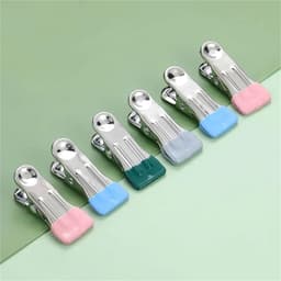Roestvrijstalen Knijpers - Wasknijpers - Kleding Ophangen - Stevige Grip - 50 Stuks - Roze — thumbnail 2