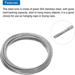 Staalkabel 10 m - 304 roestvrij staal - 4 mm vinylcoating - voor optillen en ophangen - ShopVlot — thumbnail 5