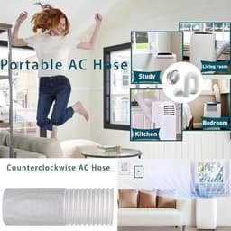 Airconditioningslang Verlenging 2 Meter – Ø 150 mm Binnen / 150 mm Buiten – Inclusief Adapter – Afvoerslang voor Mobiele Airco – Flexibele Airco Afvoerslang — thumbnail 3