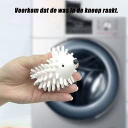 2-stuks Herbruikbare droogballen - Wasballen - Droogballen - - 9x6,5 cm - Geschikt voor het voorkomen van kluwen van kleding en het oplossen van het probleem van lintaanhechting - Wit — thumbnail 3