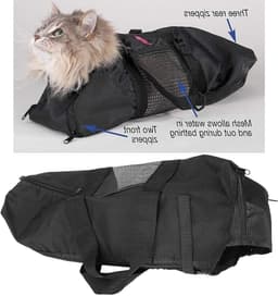 Honden- en kattenwaszak voor een comfortabele badervaring met ademend gaas en muilkorf — thumbnail 5
