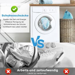 SnelShoppen - Schoenenwaszak met Rits - Waszak voor Schoenen - Anti-Deformatie - Lichtgewicht en Draagbaar - Herbruikbare Wasnet - 39 x 25 x 9 cm - Bl — thumbnail 2