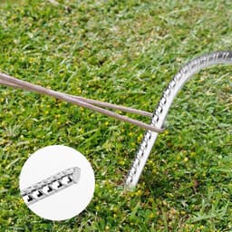 Set van 6 Grondankers van 30 cm van Gegalvaniseerd Staal voor Trampolines, Tenten en Campingaccessoires, Stevige U-Vormige Haringen voor Beveiliging en Stabiliteit — thumbnail 4