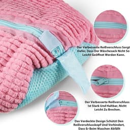 wasmachine, 1 stuks, multifunctionele schoenenzak, wasmachine, herbruikbare sneakers, waszak voor alle soorten schoenen, beschermt zowel schoenen als wasmachine (roze kleur), Roze kleur — thumbnail 4