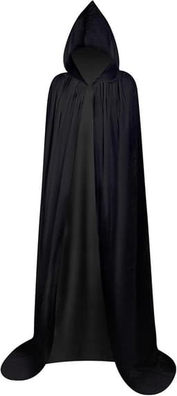 JUN Cape Met Capuchon Unisex Halloweenjas Fluwelen Cape en Gewaad | Cape Met Capuchon Feestkostuum Voor Volwassenen en Kinderen Cosplay — thumbnail 1