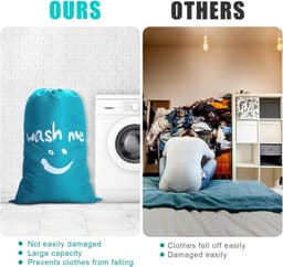 SnelShoppen - Waszak set van 2, lichtgewicht en groot formaat, ideaal voor reizen, kamperen, badkamer, huis of studentenhuis, blauw en grijs — thumbnail 5