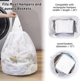SnelShoppen - 20x24 inch wasnet, waszak voor wasmachine, ideaal voor thuis, reizen, hotel, studentenhuis en appartement, duurzaam polyester — thumbnail 2