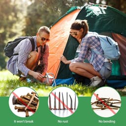 16-delige Grondankers 30cm J-Type Gegalvaniseerd Staal voor Tent, Camping en Trampoline - Ideaal voor Stabiliteit en Ondersteuning — thumbnail 5
