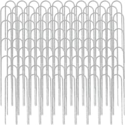 Grondankers - Tentharingen Bodemankers - Tuin en Camping - Extra Sterk Verzinkt Staal - 100 stuks 15cm - Metaal — thumbnail 1