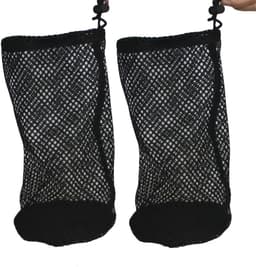 Opbergtas Net - Multifunctionele Tas - Sportartikelen Opslag - Trekkoordsluiting - 2-Pack M - Zwart — thumbnail 1