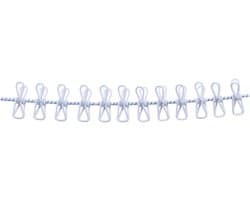 Waslijn met Clips - Drooglijn Kamperen - Kleding Drogen - Elastisch Ontwerp - 180 cm - Wit