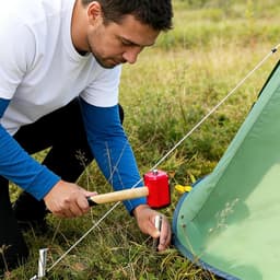 SnelShoppen - Pack van 12 Tentstaken, Grondankers 30 cm, V-profiel, Robuuste Metalen Grondspikes voor Camping, Tuin, Vissen en Avontuur — thumbnail 2