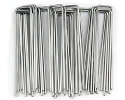 SnelShoppen - Pack van 30 Grondankers, 100 mm Stevige Tentpennen, Galvanized Cramps voor Tuin, Camping, Hek, Vogelbeschermnet, Onkruiddoek, Kippenhek