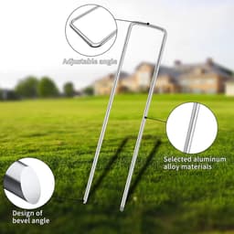 SnelShoppen - Ground Anchors voor Worteldoek, 100 Stuks 15 cm Stalen Anti-Roest Haringen voor Tent, Stabiele Grondankers voor Onkruiddoek, Tuindoek, H — thumbnail 3