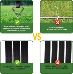 SnelShoppen - Boden Anchors 4-pack met Lashing Straps (2.5 m) voor Trampolines, Sterke Grondspikes, Weerbestendig voor Buitengebruik, Ideaal voor Tuin — thumbnail 5