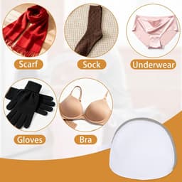 SnelShoppen - Pack van 4 Bra Washing Net 19 x 17 cm - Mesh Waszak voor Bh's, Ondergoed, Kleding - Bescherming tijdens Machinewassen - Lingerie Waszak — thumbnail 3