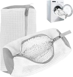 SnelShoppen - Shoe Washing Bag 2 Stuks - Wasmachine Schoenwaszak - Herbruikbare Waszak voor Schoenen met Rits - Bescherming tegen Schade en Kleuroverd — thumbnail 1