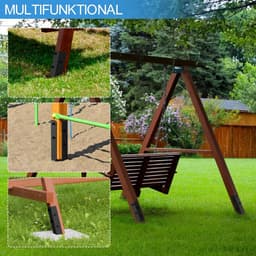 SnelShoppen - Grondankers voor Schommels en Glijbanen - Hoekanker Set van 10 - Veilig Grondanker voor Tuininstallaties - Hoogwaardig Staal met Zwarte — thumbnail 3
