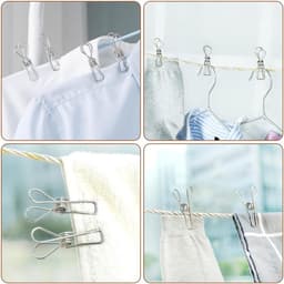 SnelShoppen - 50 Stuks Rvs Kledingknijpers 6cm - Duurzame Anti-Roest Klemmen Voor Waslijn, Kleding, Sok Hanger, Keuken, Kantoor — thumbnail 4