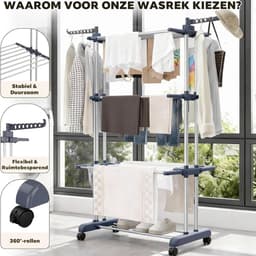 CLVP® Wasrek Staand - Droogrek Inklapbaar - Droogtoren — thumbnail 2