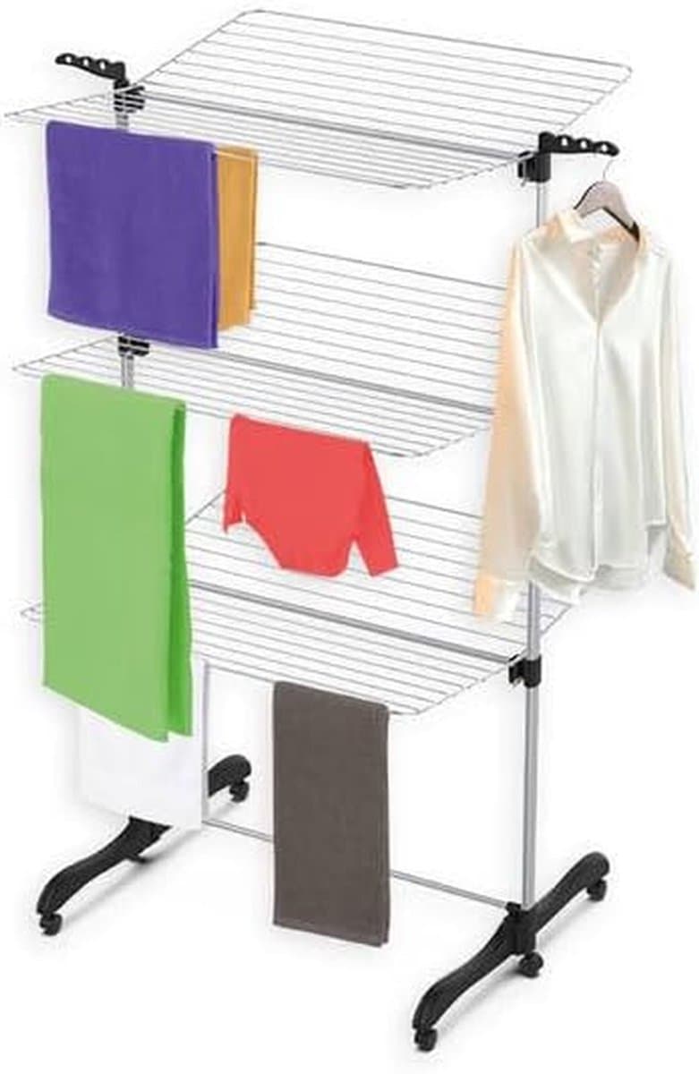 Droogtoren - Wasrek - Kleding Drogen - 36 Meter Drooglengte - 77x73x140 cm - Wit — afbeelding 1