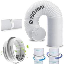 200 cm verlengslang voor airconditioner, adapter met een diameter van 150 mm, linksdraaiend, afvoerslang voor airconditioner, verlengslang voor airconditioner, afvoerslang voor airconditioner — thumbnail 1