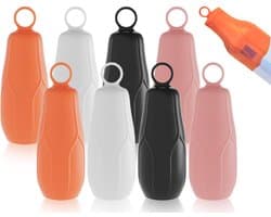 8 stuks reisfleshoezen, lekvrije siliconen hoezen voor reiscontainers, elastische lekvrije toilethoezen (96 x 35 mm)