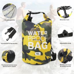 pakzak, drijvende droogrugzak, strandtas, lichte droogzak voor strand, boottochten, vissen, kajakken, zwemmen, rafting, camping, 5 l, 10 l, 15 l, 20 l, 30 l — thumbnail 2