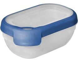 Grand Chef Vershoudbak Rechthoek 0.5L Transparant/Donkerblauw