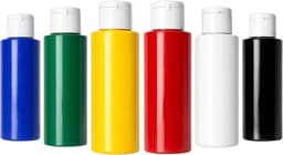 Stoffverfset, wasbestendig, voor lichte stoffen, ideaal voor het schilderen van T-shirts, doe-het-zelf tassen, kussens, 6 kleuren x 60 ml — thumbnail 3