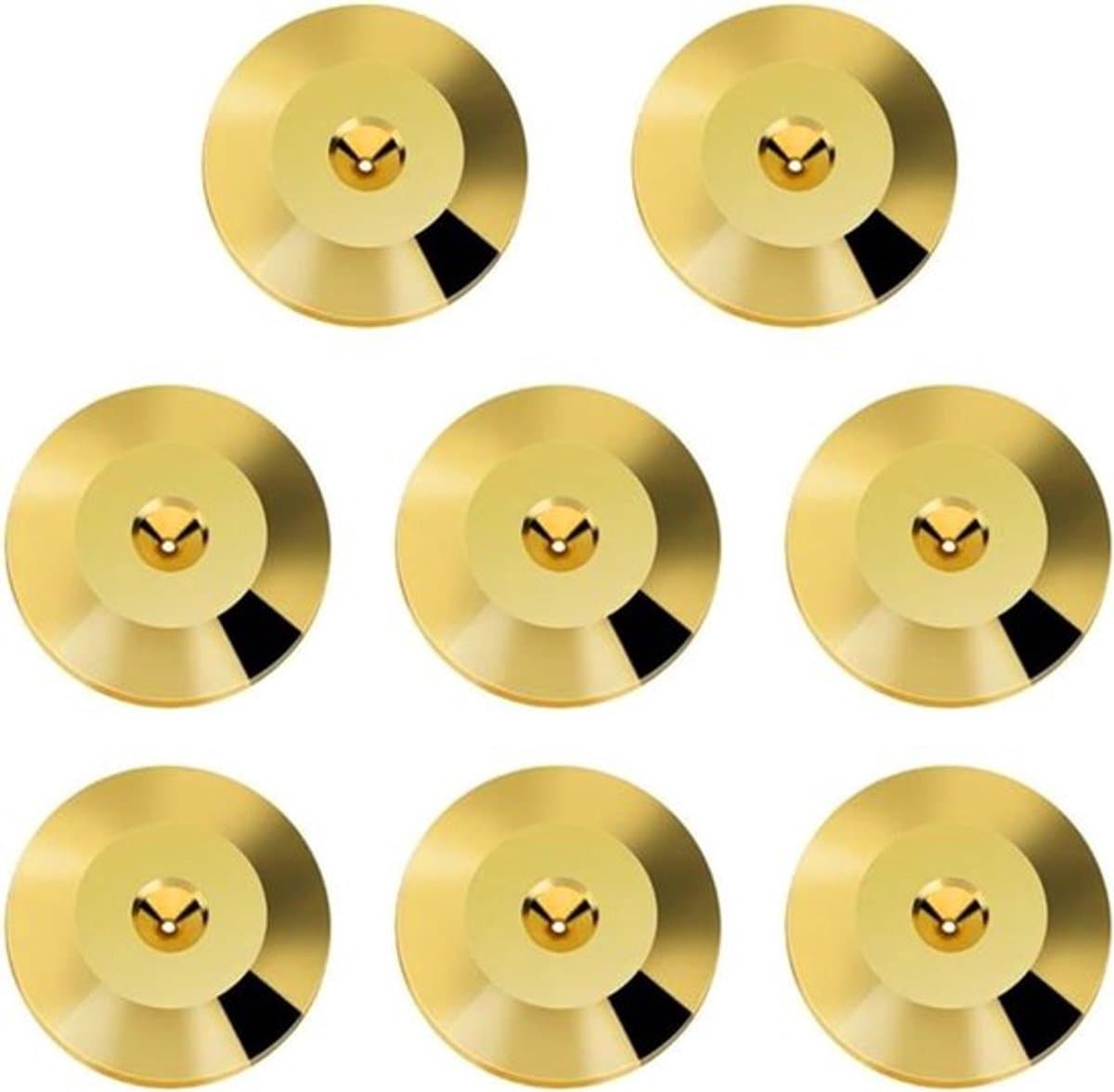 Antislip rubberen voetjes - set van 8 - zwart - geluidsdempend - universeel - zwarte voetjes voor luidsprekers, versterkers, CD/DVD-spelers, koffers, muziekinstrumenten en andere apparatuur. — afbeelding 1